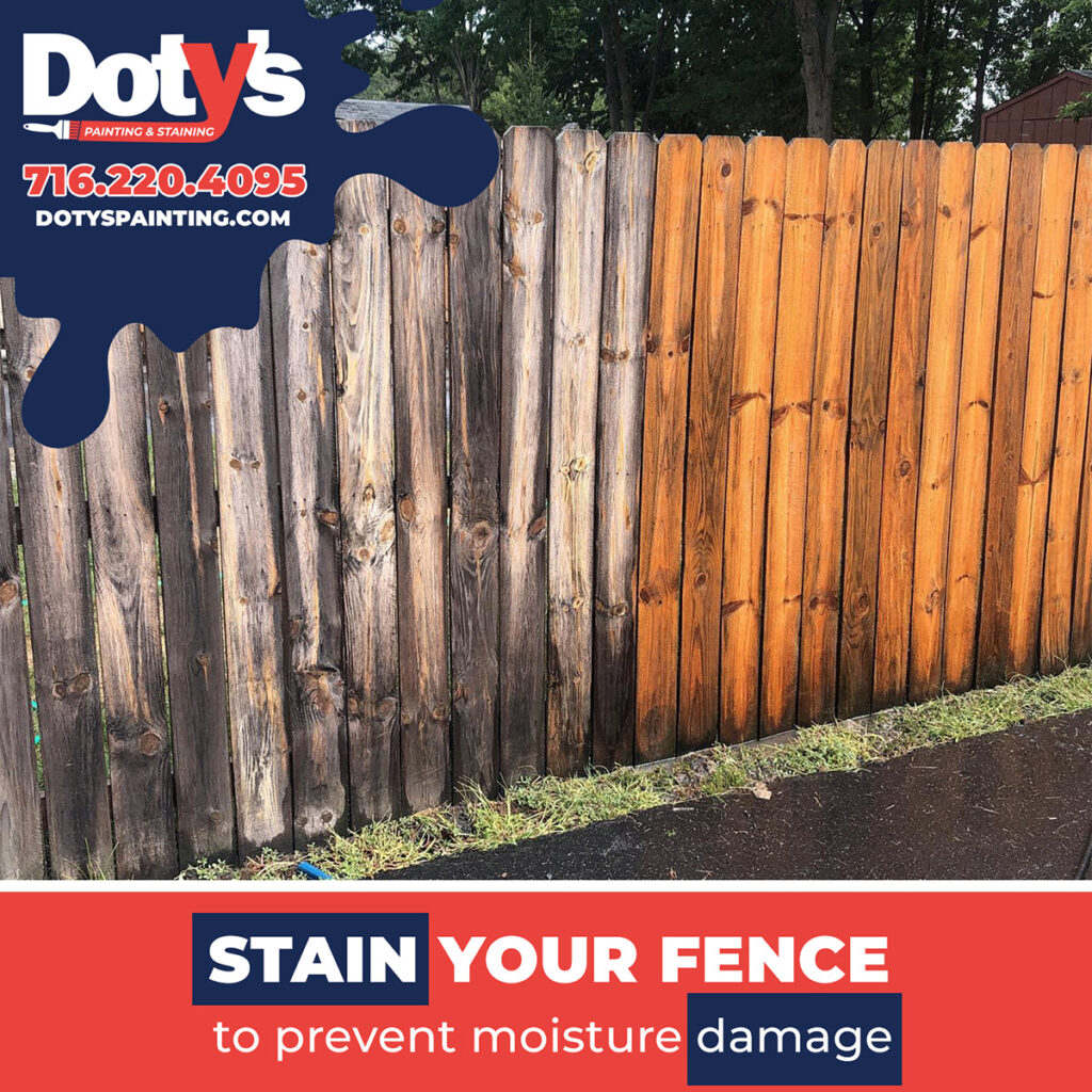Dotys Painting, painting, Buffalo painting, Buffalo painters, WNY painters, painters near me, exterior painting, staining a fence, fence staining