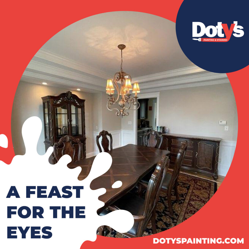Dotys Painting, painting, Buffalo painting, Buffalo painters, WNY painters, painters near me, interior painting, dining room painting